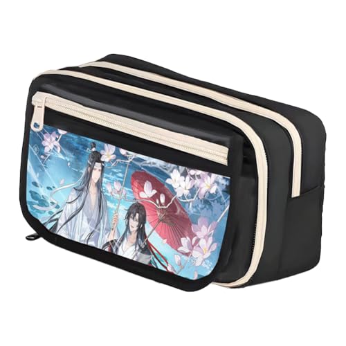 DEXSHUN Wei Wu Xian Federmäppchen LAN Wang Ji Anime Federtasche Große Kapazität Pencil Case Doppelschicht Federmäppchen Cartoon schulsachen mäppchen für Mädchen Jungen Schulgeschenk von DEXSHUN