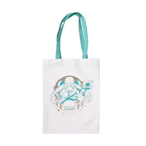 Frieren Anime Handtasche Damen Frieren Weiße Handbag Niedliche Anime Elements Leinwand Handtaschen Einkaufstasche Anime Liebhaber Geschenk von DEXSHUN