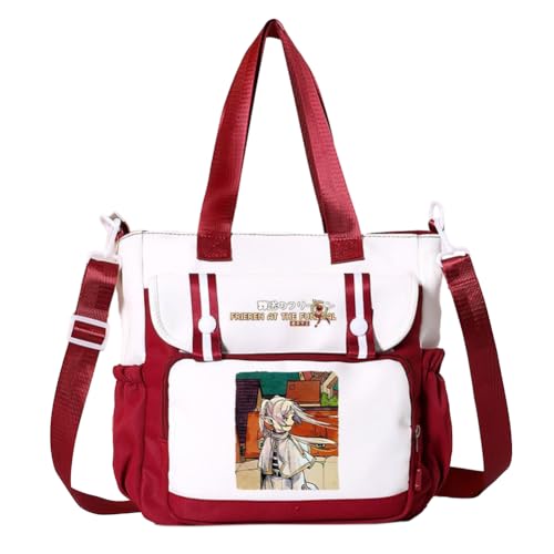 Frieren Umhängetasche Anime Frieren/Fern/Himmel/Stark Handtasche Große Handbag Aime Merch Crossbody Tasche Einkaufstaschen Geschenk von DEXSHUN