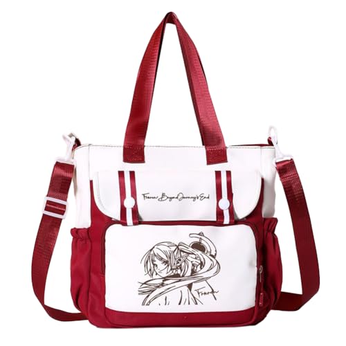 Frieren Umhängetasche Anime Frieren/Fern/Himmel/Stark Handtasche Große Handbag Aime Merch Crossbody Tasche Einkaufstaschen Geschenk von DEXSHUN