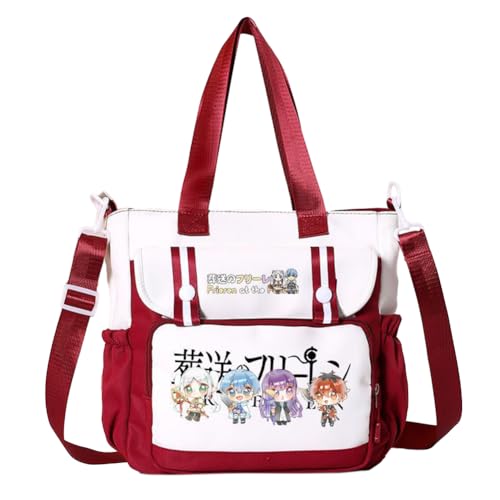 Frieren Umhängetasche Anime Frieren/Fern/Himmel/Stark Handtasche Große Handbag Aime Merch Crossbody Tasche Einkaufstaschen Geschenk von DEXSHUN