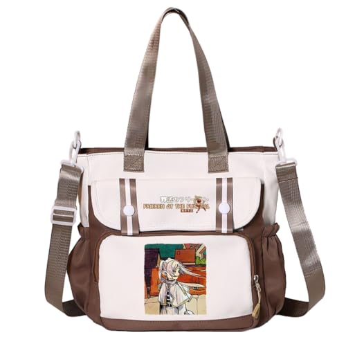 Frieren Umhängetasche Anime Frieren/Fern/Himmel/Stark Handtasche Große Handbag Aime Merch Crossbody Tasche Einkaufstaschen Geschenk von DEXSHUN