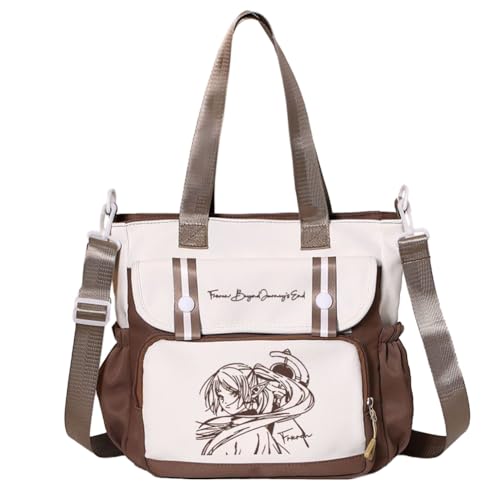 Frieren Umhängetasche Anime Frieren/Fern/Himmel/Stark Handtasche Große Handbag Aime Merch Crossbody Tasche Einkaufstaschen Geschenk von DEXSHUN