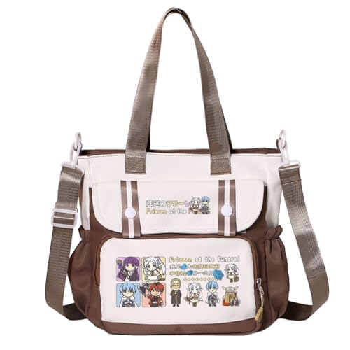 Frieren Umhängetasche Anime Frieren/Fern/Himmel/Stark Handtasche Große Handbag Aime Merch Crossbody Tasche Einkaufstaschen Geschenk von DEXSHUN