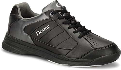 DEXTER Bowling Schuh | Ricky IV | Bowlingschuhe Herren Damen Kinder | Bowling Schuhe Männer & Frauen mit Gleitsohle | Bowling Shoes | Schwarz - Alloy - Größe 41,5 von EMAX Bowling Service GmbH MAXIMIZE YOUR GAME