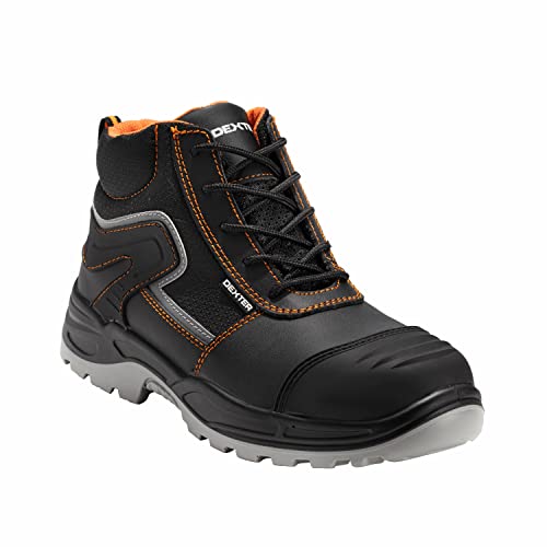 DEXTER - Sicherheitsschuhe - Herren/Damen - Arbeitsschuhe - 40 EU - S3 SRC - rutschfest - Durchtrittsicher - Fiberglaskappe - Wasserdichtes Leder - Schwarz - Orange DEXTER - Sicherheitsschuhe - Herren/Damen - Arbeitsschuhe - 40 EU - S3 SRC - rutschfest - Durchtrittsicher - Fiberglaskappe - Wasserdichtes Leder - Schwarz - Orange von DEXTER
