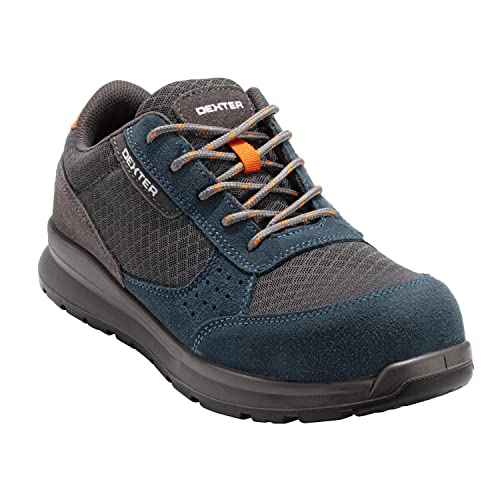 DEXTER - Sicherheitsschuhe - Herren/Damen - Arbeitsschuhe - 45 EU - S1 P SRC - rutschfest - Durchtrittsicher - Fiberglaskappe - Netzgewebe - Blau - Grau DEXTER - Sicherheitsschuhe - Herren/Damen - Arbeitsschuhe - 45 EU - S1 P SRC - rutschfest - Durchtrittsicher - Fiberglaskappe - Netzgewebe - Blau - Grau von DEXTER