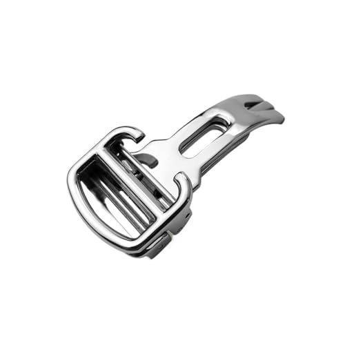 DFAMIN 12 mm, 14 mm, 16 mm, 18 mm, 20 mm, Ersatz-Faltschließe aus Edelstahl 316L, für Cartier-Faltschließe in Silber und Roségold(Silver,12mm) von DFAMIN