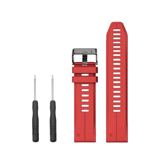 DFAMIN Für Fenix ​​5S Plus Band Silikon Sportuhrenarmbänder für Fenix ​​5S/Fenix ​​7S/Fenix ​​6S/Fenix ​​6S Pro/D2 Delta S Smart Watch Band(Red) von DFAMIN