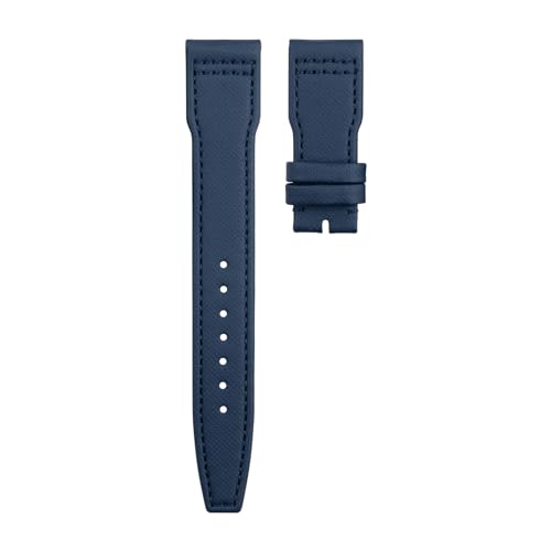 DFAMIN Für IWC SPITFIRE MARK 18 Portugieser Portofino Pilot IW3777 Armband Nylon Canvas Leder Uhrenarmbänder 20 mm bis 22 mm(BLUE No buckle,21MM) von DFAMIN
