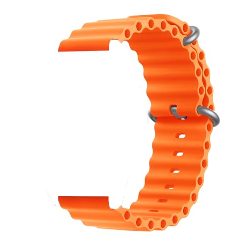 DFAMIN Silikon Band Für Huawei Uhr GT5 46mm 41mm Soft Loop Armband Für Huawei GT 5 Pro GT4 GT3 GT2 Sport Strap Männer Frauen Uhrenarmbänder(Orange,For GT3 Pro 42mm) von DFAMIN