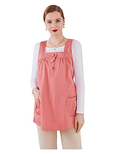 DFANCE Strahlenschutz Schwangere Frauen Kleidung 360° Strahlungs-Beweis,Einstellbar Strahlenschutz Umstandskleid für Büroangestellte Handy Computer Abschirmung,PINK,L von DFANCE