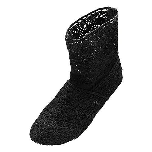 DFEK sommerstiefel damen lochmuster weiss stiefeletten damen mit absatz gr 44 stiefeletten damen schwarz elegant winterstiefel damen overknee stiefel flach 28.99 von DFEK