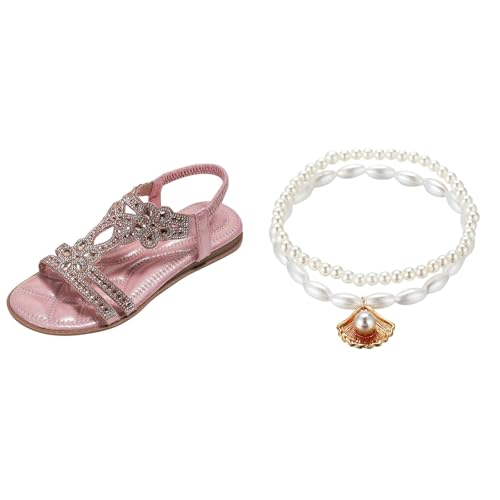 Glitzer Strass Sandalen Damen Sommer, Elegant Flach Schuhe, Weite Barfuss Sandalen Slingback Offene Schuhe Waschbar, 35-46 Glitzer Strass Sandalen Damen Sommer, Elegant Flach Schuhe, Weite Barfuss Sandalen Slingback Offene Schuhe Waschbar, 35-46 von DFEK
