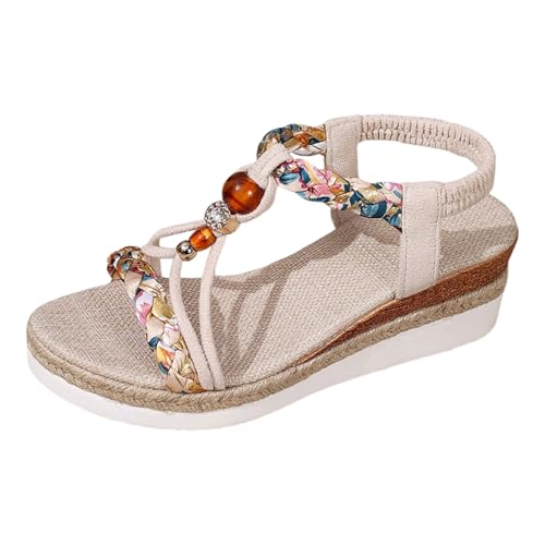 Glitzer Strass Sandalen Damen Sommer, Elegant Flach Schuhe, Weite Barfuss Sandalen Slingback Offene Schuhe Waschbar, 35-46 Glitzer Strass Sandalen Damen Sommer, Elegant Flach Schuhe, Weite Barfuss Sandalen Slingback Offene Schuhe Waschbar, 35-46 von DFEK