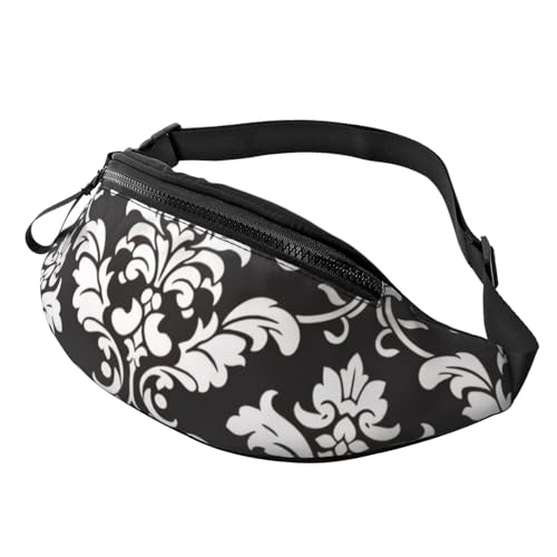 Fashion Casual Damast Pattern Bauchtasche - Verstellbare Bauchtasche Hüfttasche Hüfttasche für Damen & Herren - Strapazierfähig, leicht, sicherer Reißverschluss Hüfttaschen für Wandern, Reisen & von DFEPFKGOKL