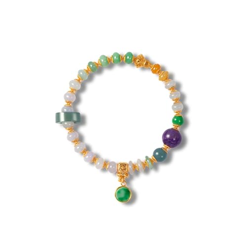 DFEPPJHG Abacus Perlen Armband for Damen Gold Lila Drachen Kristall Armband DFEPPJHG Abacus Perlen Armband for Damen Gold Lila Drachen Kristall Armband von DFEPPJHG