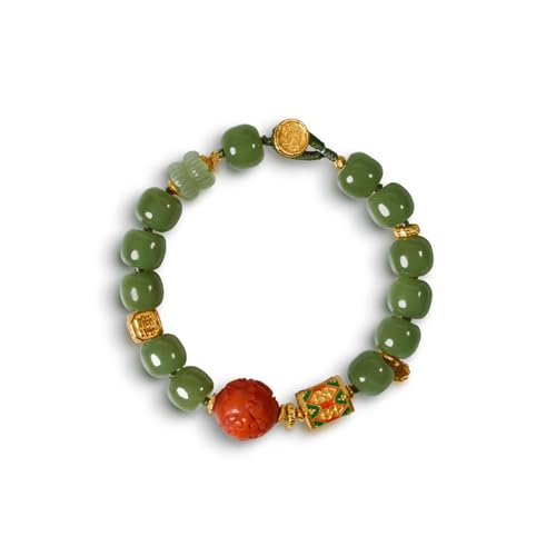 DFEPPJHG Altes Grubenmaterial Hetian Jade Grün Und Gelb Mund Armband DFEPPJHG Altes Grubenmaterial Hetian Jade Grün Und Gelb Mund Armband von DFEPPJHG