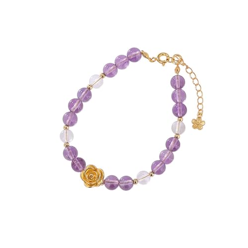 DFEPPJHG Amethyst-Rosenperlenarmband DFEPPJHG Amethyst-Rosenperlenarmband von DFEPPJHG