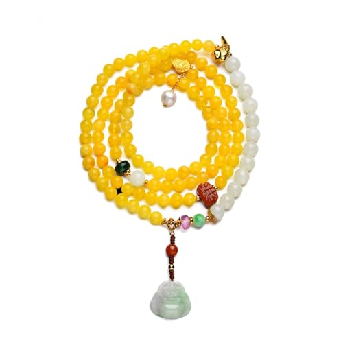 DFEPPJHG Armband Aus Bienenwachs Und Weißen Hetian-Jadeperlen DFEPPJHG Armband Aus Bienenwachs Und Weißen Hetian-Jadeperlen von DFEPPJHG