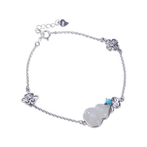 DFEPPJHG Armband Aus Hetian-Jade Mit Glückverheißender Wolke Und Vierblättrigem Kleeblatt DFEPPJHG Armband Aus Hetian-Jade Mit Glückverheißender Wolke Und Vierblättrigem Kleeblatt von DFEPPJHG