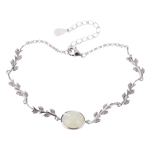 DFEPPJHG Armband Aus Hetian-Jade Mit Mondlicht-Waldblättern DFEPPJHG Armband Aus Hetian-Jade Mit Mondlicht-Waldblättern von DFEPPJHG