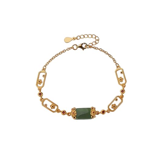 DFEPPJHG Armband Aus Hohler Pflaumenblüte Aus Hetian-Jade(G_OneSize) von DFEPPJHG