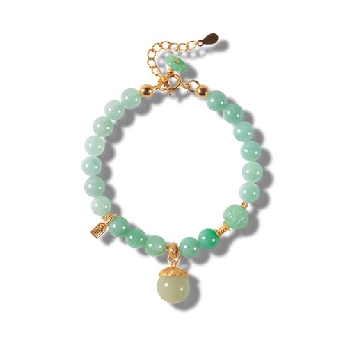 DFEPPJHG Armband Golden Hetian Jade 7mm Runde Perlenarmband DFEPPJHG Armband Golden Hetian Jade 7mm Runde Perlenarmband von DFEPPJHG