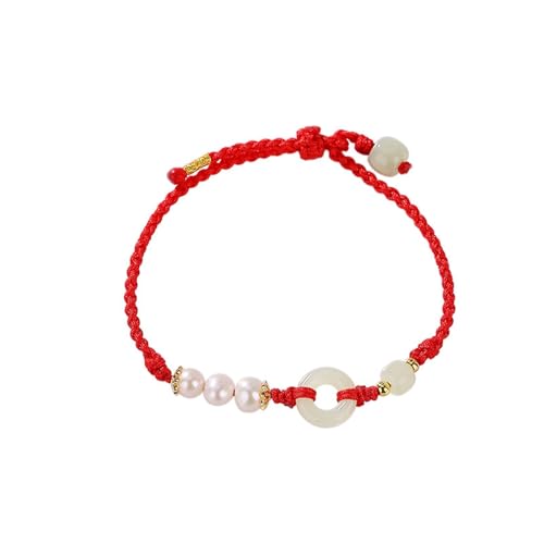 DFEPPJHG Armband Mit Peace-Schnalle Aus Hetian-Jadeperlen(R_OneSize) von DFEPPJHG