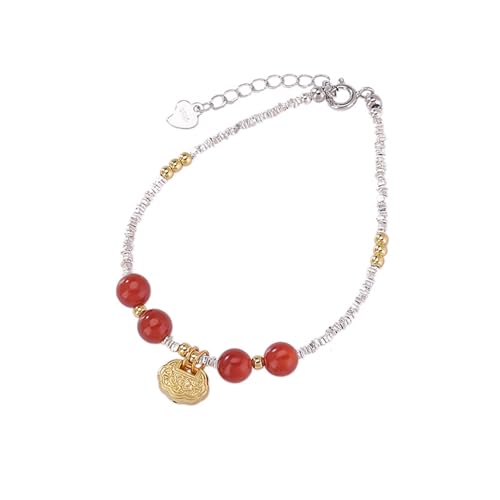 DFEPPJHG Armband Mit Runden Achatperlen Und Schloss for Langlebigkeit DFEPPJHG Armband Mit Runden Achatperlen Und Schloss for Langlebigkeit von DFEPPJHG