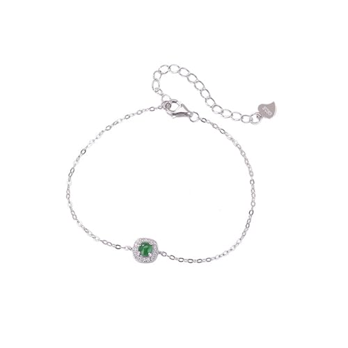 DFEPPJHG Armband Mit Runden Perlen Und Quadratischem Rand Aus Zirkonia(K_J) von DFEPPJHG