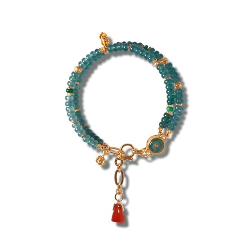 DFEPPJHG Blue Water Bracelet Damen-Armband Mit Doppelkreis-Abakus-Perlen DFEPPJHG Blue Water Bracelet Damen-Armband Mit Doppelkreis-Abakus-Perlen von DFEPPJHG