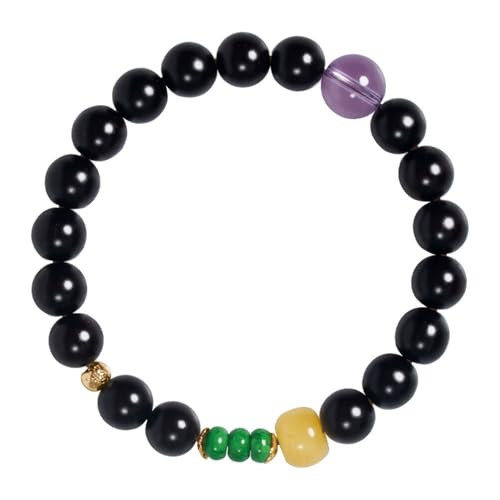 DFEPPJHG Damen-Amethyst-Bienenwachs-Trockengrün-Armband von DFEPPJHG