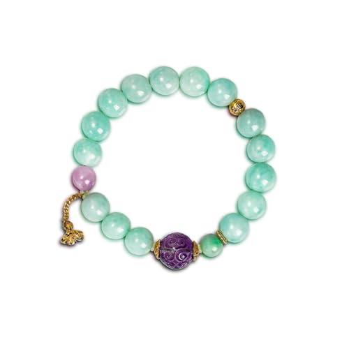DFEPPJHG Damen-Armband Mit Amethyst-Faltmuster Und Glücksperlen DFEPPJHG Damen-Armband Mit Amethyst-Faltmuster Und Glücksperlen von DFEPPJHG