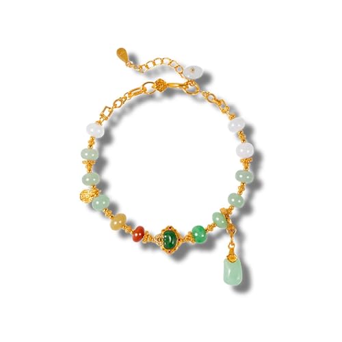 DFEPPJHG Damen Gold Violett Bunte Abacus Perlen Armband von DFEPPJHG