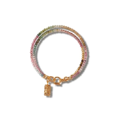 DFEPPJHG Damen-Turmalinarmband In Bonbonfarbe Mit Doppelkreis DFEPPJHG Damen-Turmalinarmband In Bonbonfarbe Mit Doppelkreis von DFEPPJHG