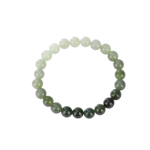 DFEPPJHG Damenarmband Aus Hetian-Jade Mit Farbverlauf Und Runden Perlen(L) von DFEPPJHG
