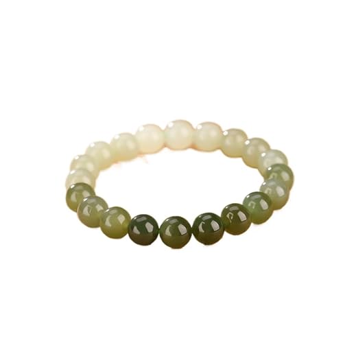 DFEPPJHG Damenarmband Aus Hetian-Jade Mit Farbverlauf Und Runden Perlen(S) von DFEPPJHG