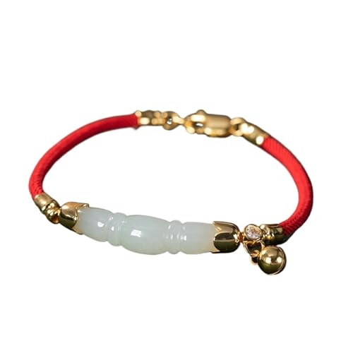 DFEPPJHG Eingelegtes Hetian Jade Bambus Rotes Armband von DFEPPJHG