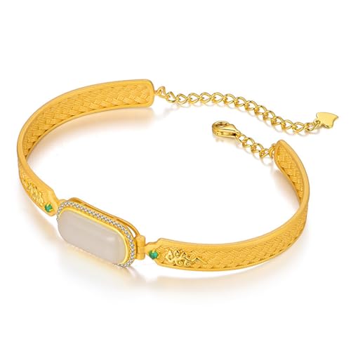 DFEPPJHG Filigranes Armband Aus Hetian-Jade von DFEPPJHG