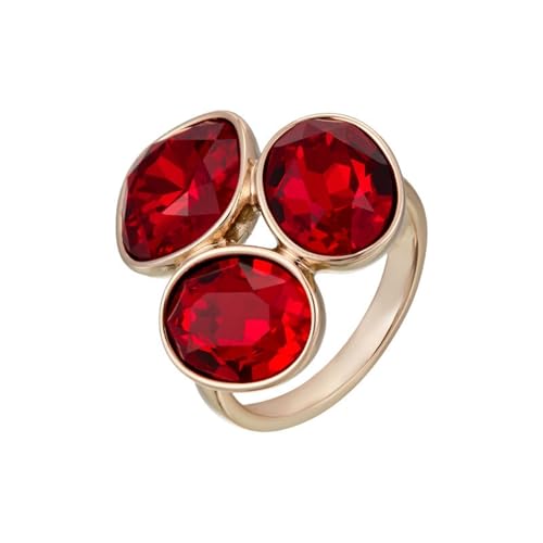 DFEPPJHG Geometrischer Kristall Offener Ring Modischer Und Einfacher Hochwertiger Verstellbarer Zeigefingerring Weiblicher Ovaler Ring von DFEPPJHG