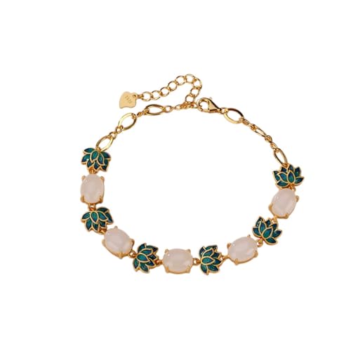DFEPPJHG Glücks-Lotusarmband Aus Hetian-Jade DFEPPJHG Glücks-Lotusarmband Aus Hetian-Jade von DFEPPJHG