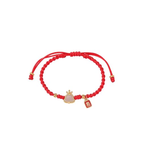 DFEPPJHG Handgemachtes Rotes Seilarmband Mit Schlangenmotiv Aus Hetian Jade DFEPPJHG Handgemachtes Rotes Seilarmband Mit Schlangenmotiv Aus Hetian Jade von DFEPPJHG