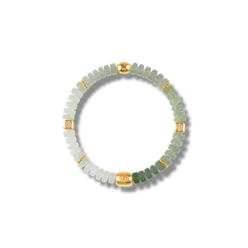 DFEPPJHG Hetian Jade Armband Damen Gerader Schliff Perlen 6mm Farbverlauf DFEPPJHG Hetian Jade Armband Damen Gerader Schliff Perlen 6mm Farbverlauf von DFEPPJHG