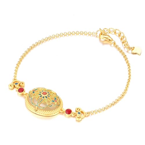 DFEPPJHG Hetian Jade Armband Mit Blühenden Blumen Und Wohlstand von DFEPPJHG