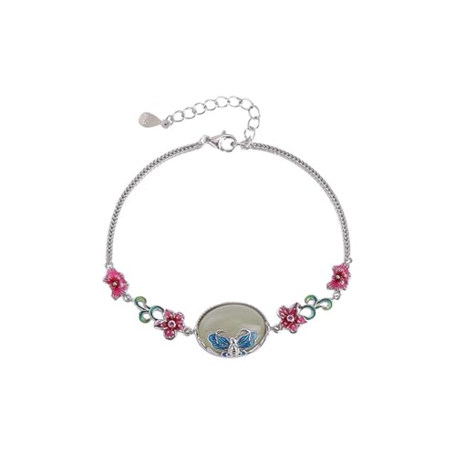 DFEPPJHG Hetian Jade Cloisonne Schmetterlingsarmband DFEPPJHG Hetian Jade Cloisonne Schmetterlingsarmband von DFEPPJHG
