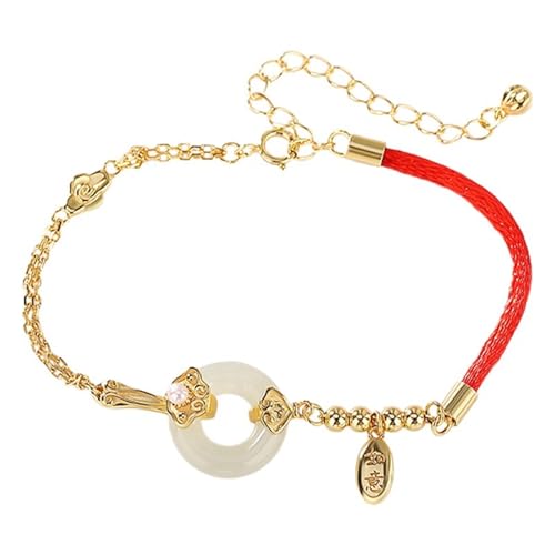 DFEPPJHG Hetian Jade Friedensschnalle Glückswolke Armband(G_OneSize) von DFEPPJHG