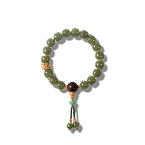 DFEPPJHG Hetian Jade Grün Und Gelb Mund Armband for Frauen DFEPPJHG Hetian Jade Grün Und Gelb Mund Armband for Frauen von DFEPPJHG