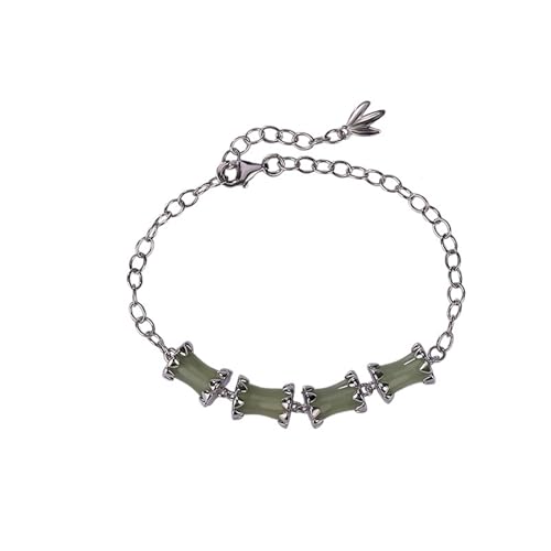 DFEPPJHG Hetian Jade Grünes Jade-Bambus-Armband(G_OneSize) von DFEPPJHG