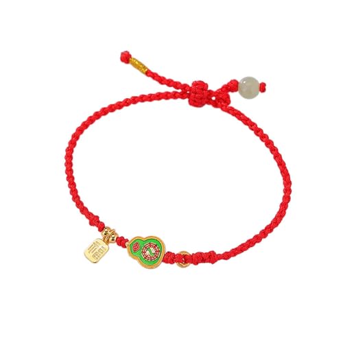 DFEPPJHG Hetian Jade Kürbisarmband Mit Dem Zeichen „Fu“ von DFEPPJHG